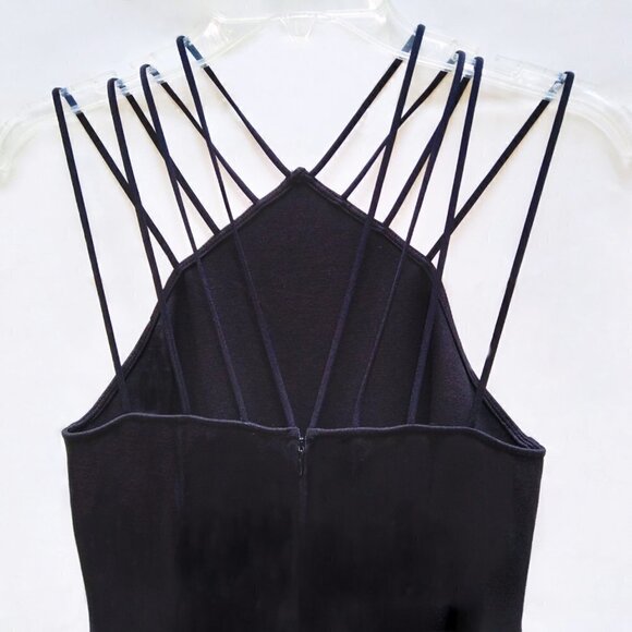 Tobi Black Bodycon Multi Strap Mini Cocktail Dress Size S/P - Picture 2 of 5